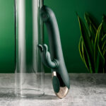 Evolved RABBIT TAP TAP - Green 25 cm USB Rechargeable Rabbit Vibrator with Tapping Tip - Image 3