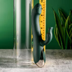 Evolved RABBIT TAP TAP - Green 25 cm USB Rechargeable Rabbit Vibrator with Tapping Tip - Image 8