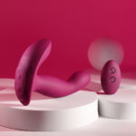 Evolved COME ON OVER - Burgundy Red 15.9 cm USB Rechargeable Vibrator with Wireless Remote - Image 5