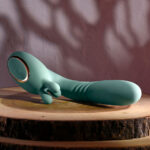 Evolved THRUST INTO ECSTASY - Green 21 cm USB Rechargeable Thrusting & Rotating Vibrator - Image 7