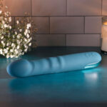 Evolved QUEEN OF ALL TRADES - Blue 22.6 cm USB Rechargeable Thrusting & Rotating Vibrator - Image 7