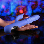 Evolved POP GOES THE O - Purple 24.7 cm USB Rechargeable Thrusting & Bulging Rabbit Vibrator - Image 3