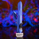 Evolved POP GOES THE O - Purple 24.7 cm USB Rechargeable Thrusting & Bulging Rabbit Vibrator - Image 5