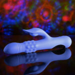 Evolved POP GOES THE O - Purple 24.7 cm USB Rechargeable Thrusting & Bulging Rabbit Vibrator - Image 7