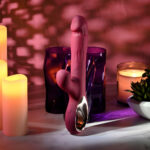 Evolved BURSTING WITH PLEASURE - Red 25.4 cm USB Rechargeable Vibrator with Tapping Clitoral Stimulator - Image 2