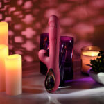 Evolved BURSTING WITH PLEASURE - Red 25.4 cm USB Rechargeable Vibrator with Tapping Clitoral Stimulator - Image 4