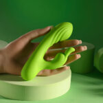 Evolved BRAT BUNNY - Green 16.2 cm USB Rechargeable Rabbit Vibrator - Image 3