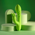Evolved BRAT BUNNY - Green 16.2 cm USB Rechargeable Rabbit Vibrator - Image 4
