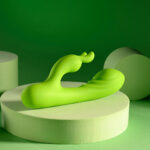 Evolved BRAT BUNNY - Green 16.2 cm USB Rechargeable Rabbit Vibrator - Image 6