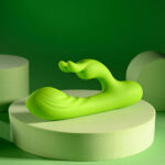Evolved BRAT BUNNY - Green 16.2 cm USB Rechargeable Rabbit Vibrator - Image 7