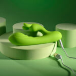 Evolved BRAT BUNNY - Green 16.2 cm USB Rechargeable Rabbit Vibrator - Image 9