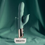 Evolved THE SHIMMY - Green USB Rechargeable Thrusting Rabbit Vibrator - Image 4