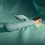 Evolved THE SHIMMY - Green USB Rechargeable Thrusting Rabbit Vibrator - Image 6
