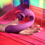 Evolved DEEP ECSTASY - Purple 16.5 cm USB Rechargeable Thrusting and Tapping Vibrator - Image 2