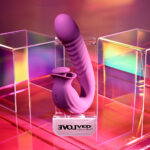Evolved DEEP ECSTASY - Purple 16.5 cm USB Rechargeable Thrusting and Tapping Vibrator - Image 6