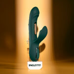 Evolved HEART OF GOLD - Green USB Rechargeable Rabbit Vibrator - Image 4