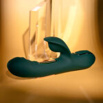 Evolved HEART OF GOLD - Green USB Rechargeable Rabbit Vibrator - Image 7