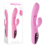 Evolved PUSH THE BUTTON - Pink 23.5 cm USB Rechargeable Rabbit Vibrator with G-Spot Bud