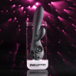 Evolved BLACK MAGIC - Black 20 cm USB Rechargeable Rabbit Vibrator with LED Screen - Image 2