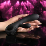 Evolved BLACK MAGIC - Black 20 cm USB Rechargeable Rabbit Vibrator with LED Screen - Image 3