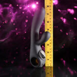 Evolved BLACK MAGIC - Black 20 cm USB Rechargeable Rabbit Vibrator with LED Screen - Image 8
