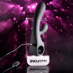 Evolved BLACK MAGIC - Black 20 cm USB Rechargeable Rabbit Vibrator with LED Screen - Image 9