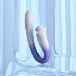 Evolved SPRING LOADED - White/Purple 23 cm USB Rechargeable Multi-Tapping Vibrator - Image 6