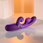 Evolved PLEASURE PUFF - Purple 24.1 cm USB Rechargeable Inflatable Rabbit Vibrator - Image 7