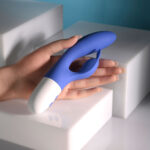 Evolved FUNNY BUNNY - Blue 20 cm USB Rechargeable Rabbit Vibrator - Image 3