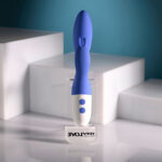 Evolved FUNNY BUNNY - Blue 20 cm USB Rechargeable Rabbit Vibrator - Image 5