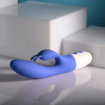 Evolved FUNNY BUNNY - Blue 20 cm USB Rechargeable Rabbit Vibrator - Image 7