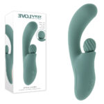 Evolved SPIRAL CHARM - Green 18 cm USB Rechargeable Rabbit Vibrator