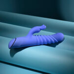 Evolved KNOCK KNOCK - Purple 22.9 cm USB Rechargeable Rabbit Vibrator with Flicking Head - Image 6