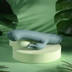 Evolved SATIN SWIRL - Green 23 cm USB Rechargeable Rabbit Vibrator with Swirling Head - Image 6