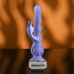 Evolved WIGGLY BUNNY - Purple USB Rechargeable Rabbit Vibrator with Suction Base - Image 3