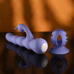 Evolved WIGGLY BUNNY - Purple USB Rechargeable Rabbit Vibrator with Suction Base - Image 5