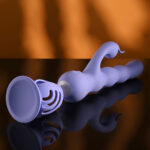 Evolved WIGGLY BUNNY - Purple USB Rechargeable Rabbit Vibrator with Suction Base - Image 7