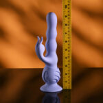 Evolved WIGGLY BUNNY - Purple USB Rechargeable Rabbit Vibrator with Suction Base - Image 8