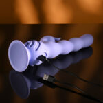 Evolved WIGGLY BUNNY - Purple USB Rechargeable Rabbit Vibrator with Suction Base - Image 9