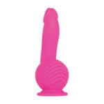 Evolved Ballistic - Pink 19 cm USB Rechargeable Vibrating Dong with Balls Motor & Remote - Image 5