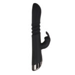 Evolved Rapid Rabbit - Black 25.4 cm USB Rechargeable Thrusting Rabbit Vibrator - Image 4