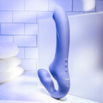 Evolved 2 BECOME 1 - Purple 23.5 cm USB Rechargeable Strapless Strap-On with Remote - Image 3