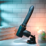 Evolved TOO HOT TO HANDLE - Black USB Rechargeable Thrusting Vibe with Stand - Image 2