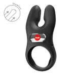 Fun Factory NOS PRO Black - Black USB-C Rechargeable Vibrating Cock Ring - Image 4
