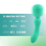 Xciter - Teal - Teal 16.5 cm USB Rechargeable Massage Wand - Image 4