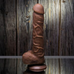 Gender X 10'' FLEXSKIN POSEABLE TRUE FEEL - Dark - Brown 29.2 cm Poseable Dong - Image 2