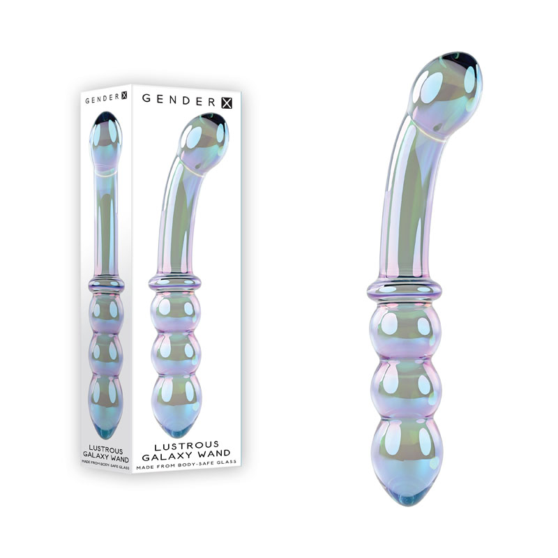 Gender X Lustrous Galaxy Glass Wand Massager