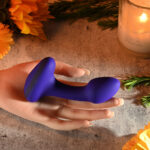 Gender X ANYBODYS PLUG - Blue 11.4 cm USB Rechargeable Vibrating Butt Plug - Image 4