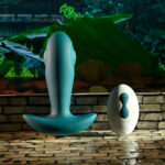 Gender X TUNNEL TAPPER - Grey 12.1 cm USB Rechargeable Tapping Anal Plug with Wireless Remote - Image 2