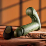 Gender X THE HUNK - Green 15.2 cm USB Rechargeable Thrusting Vibrator with Remote - Image 3